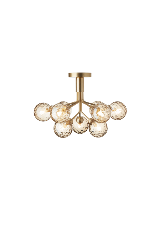 Apiales 9 Ceiling chandelier, brushed brass / optic gold • NUURA