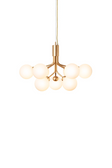 Apiales 9 chandelier, brushed brass / opal • NUURA