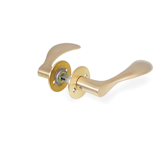 Arne Jacobsen AJ111 door handles, brushed brass look, 111 mm • d line