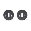 PVD-black stainless steel keyhole escutcheons with oval opening, for AJ handles