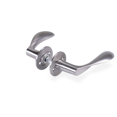 Arne Jacobsen dørhåndtag - AJ111 dørgreb i børstet rustfrit stål 111 mm, stor model  • d line