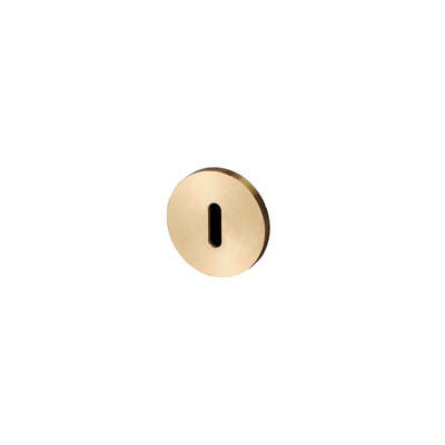 Keyhole escutcheons in lacquered brass, c/c 27 mm • Buster + Punch
