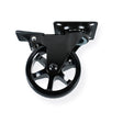 Berlin – black anodised aluminium furniture castor Ø75 mm, with brake