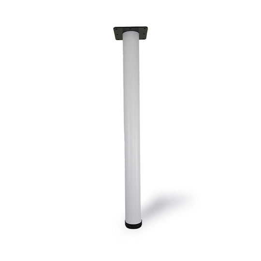 Adjustable table legs Ø60 mm, white – set of 4