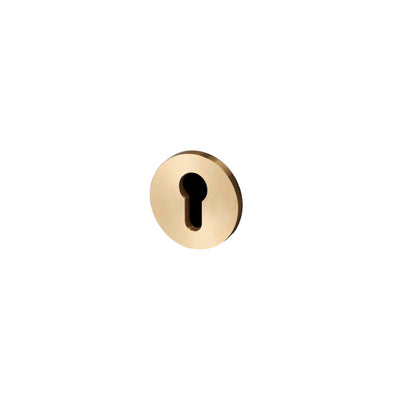 Euro-profile escutcheons in lacquered brass, c/c 27 mm • Buster + Punch