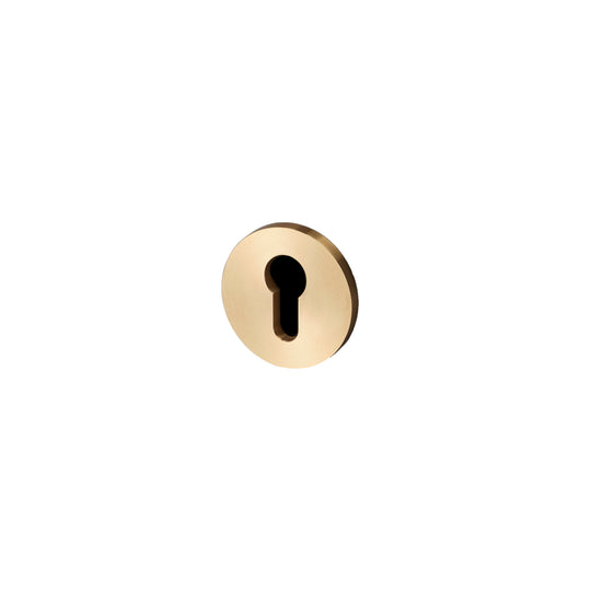 Euro-profile escutcheons in lacquered brass, c/c 27 mm • Buster + Punch