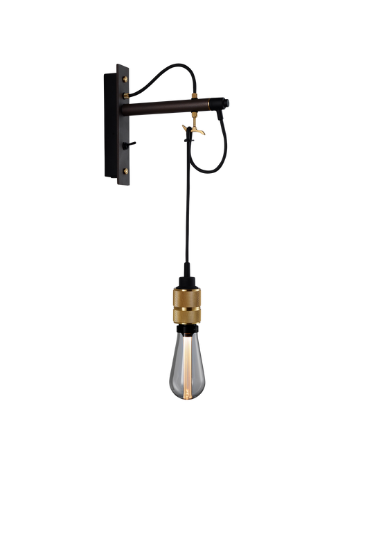Hook Wall Nude wall light, graphite and brass • Buster + Punch