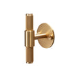 Cross T-Bar in brass with backplate and diamond-cut knurling • Buster + Punch