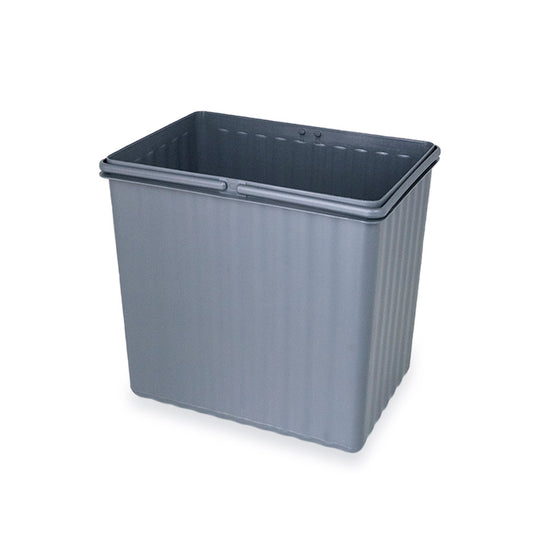 16-litre waste bin in dark grey plastic with handles