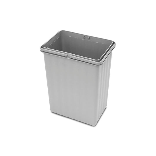 7.5-litre waste bin in light grey plastic with handles
