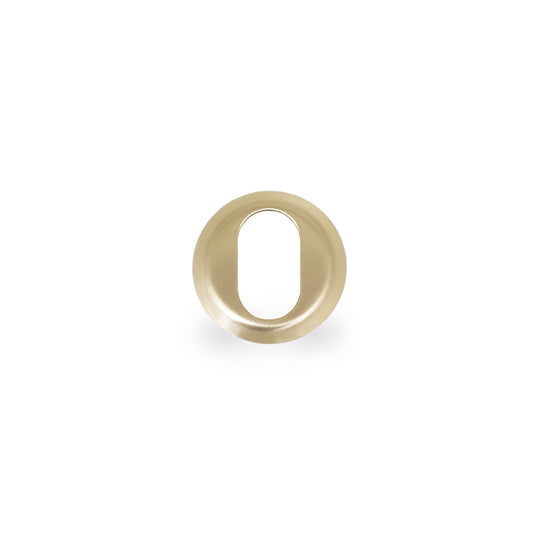 Cylinder ring in brushed untreated brass for AJ handles