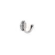 Falkenberg coat hook in solid brass, polished chrome, 40 mm