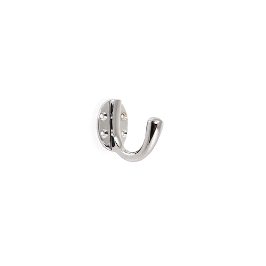 Falkenberg coat hook in solid brass, polished chrome, 40 mm