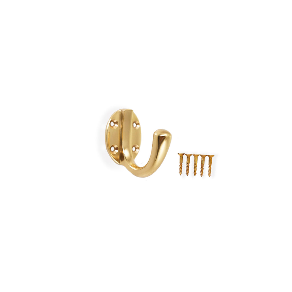 Falkenberg • Frakkekrog blank messing m/lak 40 mm - Copenhagenhomedesign