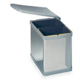 Stockholm 2-15 • Automatic full-extension cabinet-door waste system in stainless steel, 2 × 7.5 L dark grey bins
