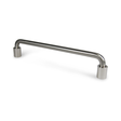 Ordrup • Handle in brushed stainless steel look with separate bases