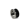 Sønderborg • Recessed pull in brushed stainless steel and Bakelite, Ø55/60 mm