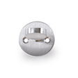 Arne Jacobsen entrance-door thumbturn, ASSA, 30 mm centres, brushed stainless steel