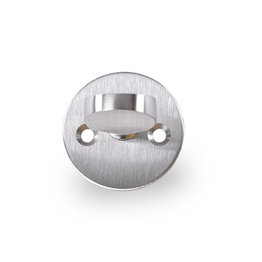 Arne Jacobsen entrance-door thumbturn, ASSA, 30 mm centres, brushed stainless steel