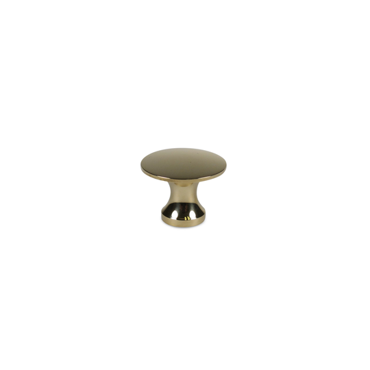 Gilleleje • Polished brass knob with zinc-plated steel wood screw