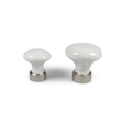Hornbæk • Porcelain knob with matt nickel-plated foot