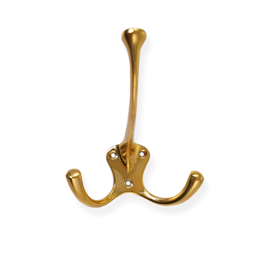 Kungsholmen • Hattekrog dobbelt, blank messing m/lak 111 mm - Copenhagenhomedesign