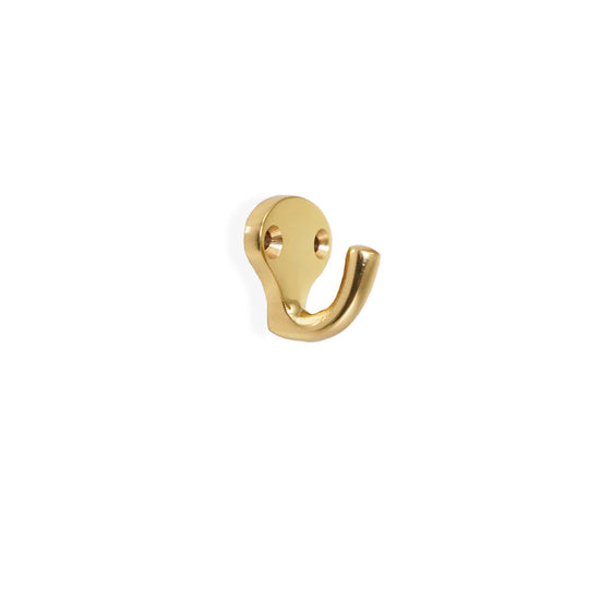 Karlskrona hook, polished lacquered brass, 29 mm