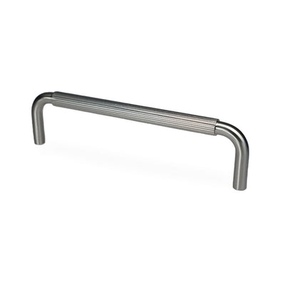 Langelinie cabinet handle with linear texture, stainless steel-look • Chr. Jørgensen