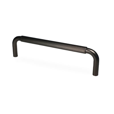 Langelinie cabinet handle with linear texture, browned brass • Chr. Jørgensen