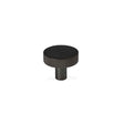 Langelinie cabinet knob with linear pattern in bronze / browned brass finish • Chr. Jørgensen