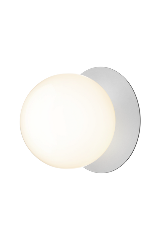 Liila 1 wall and ceiling light, light silver / opal • NUURA