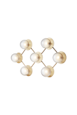 Liila 7 wall and ceiling light, nordic gold / optic clear • NUURA