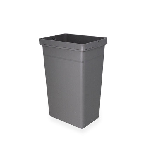 10-litre waste bin in dark grey plastic with handle