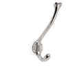 Lund single hat hook in solid brass, polished chrome, 120 mm