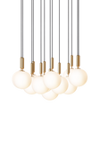 Miira 13 Large pendant light, brass / opal • NUURA