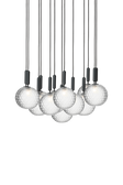 Miira 13 Large pendant light, rock grey / optic clear • NUURA