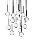 Miira 13 pendant light, rock grey / optic clear • NUURA