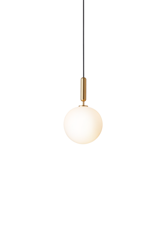 Miira 1 Large pendant light, brass / opal • NUURA