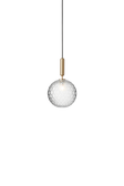 Miira 1 Large pendant light, brass / optic clear • NUURA