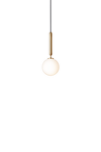 Miira 1 pendant light, brass / opal • NUURA