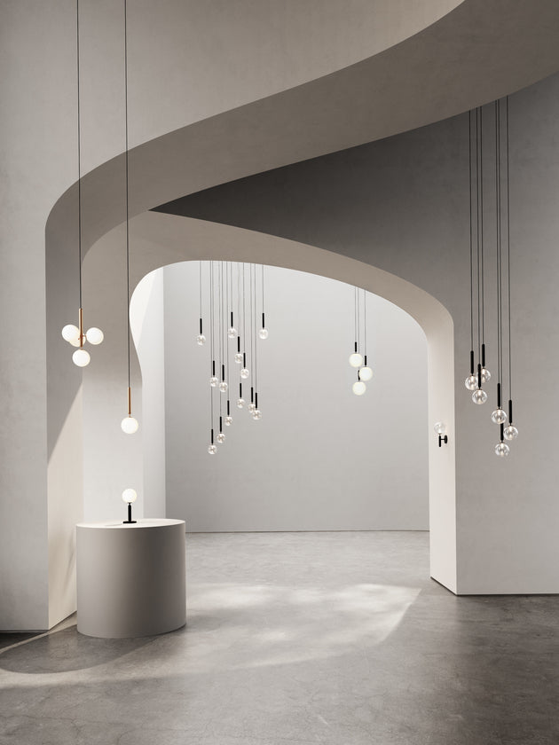 Miira 1 pendel, brass / opal • NUURA - Copenhagenhomedesign