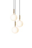 Miira 3 Large pendant light, brass / opal • NUURA