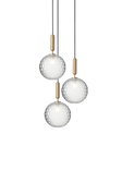 Miira 3 Large pendant light, brass / optic clear • NUURA