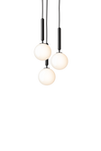 Miira 3 pendant light, rock grey / opal • NUURA