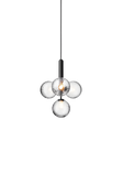 Miira 4 pendant light, rock grey / optic clear • NUURA