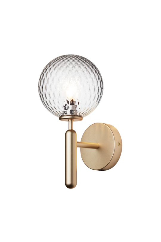 Miira Wall wall light, brass / optic clear • NUURA