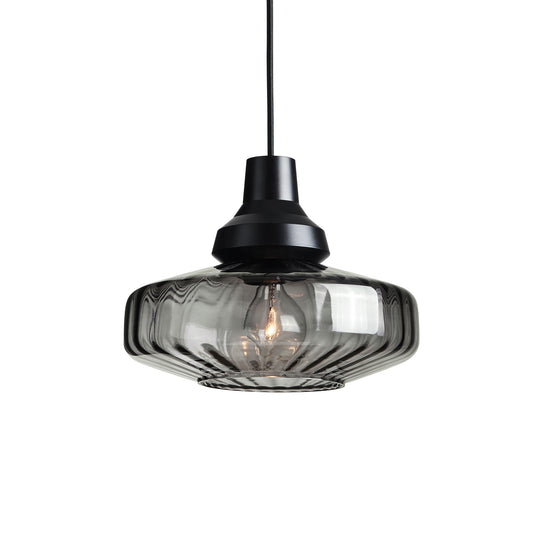 New Wave Optic pendant light, smoke • Design by Us