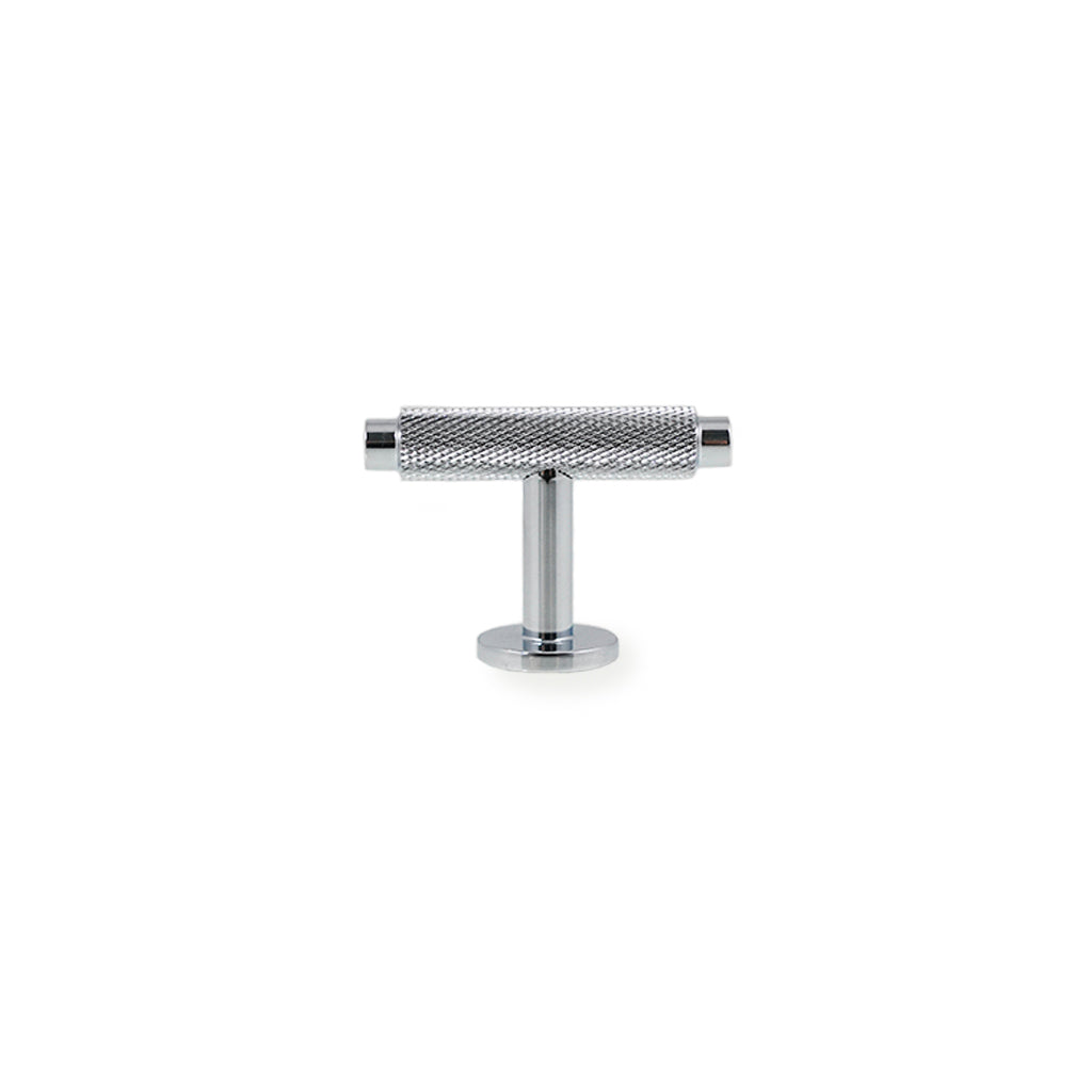 Møbelknop T-bar med diamond cut i blank krom - Nørrebro • Chr. Jørgensen - Copenhagenhomedesign