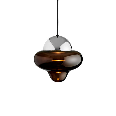 Nutty Brown pendant light, brown/chrome • Design by Us