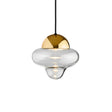 Nutty Clear pendant light, clear/gold • Design by Us